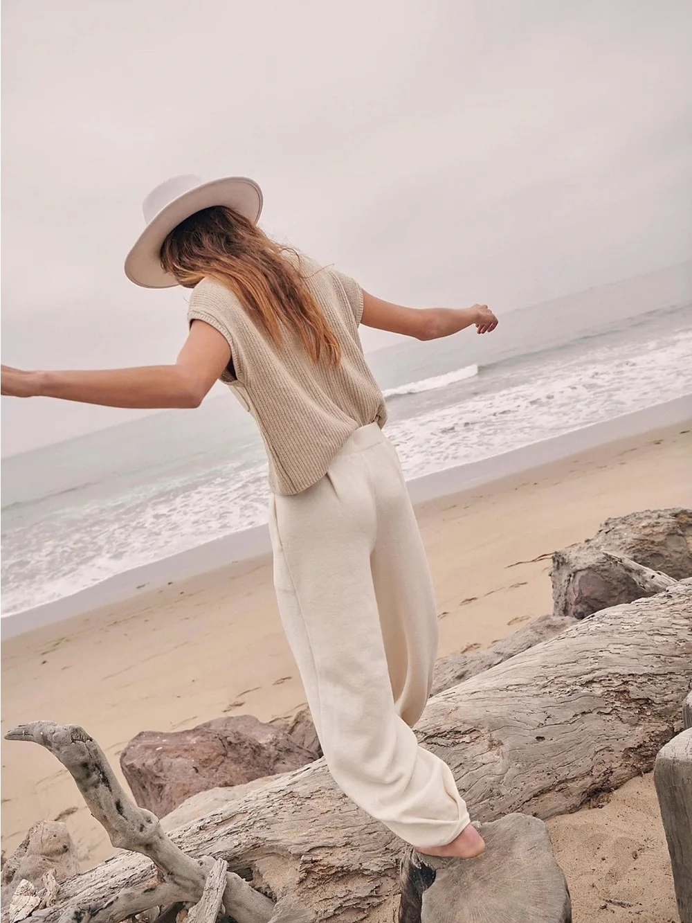 Free People Oatmeal Bone Freya Sweater Set